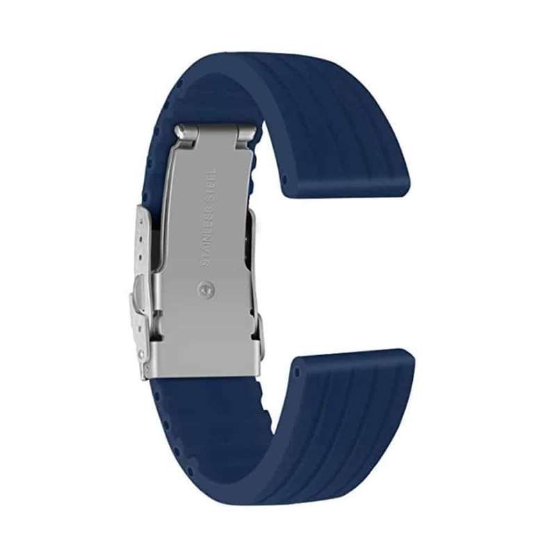 Killer Deals 20mm Universal Watch Replacement Silicone Strap- Black & Blue 2 Pack