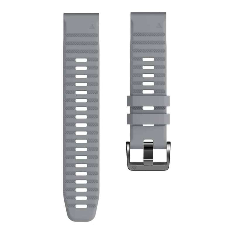 Killer Deals 22mm Silicone Strap for Garmin Fenix 5/ 6 / 7- Grey & Black- 2 Pack