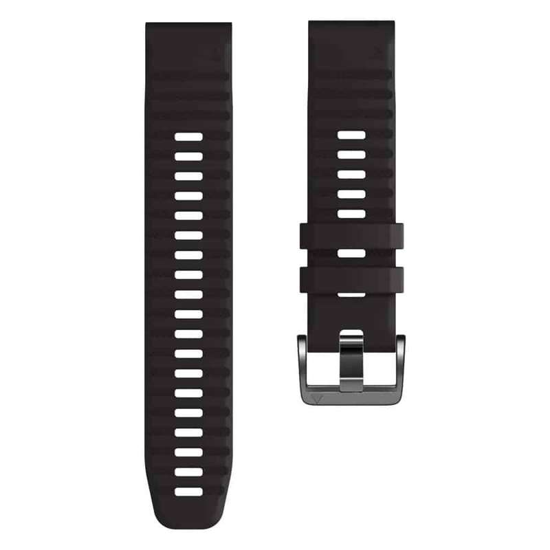 Killer Deals 22mm Silicone Strap for Garmin Fenix 5/ 6 / 7- Grey & Black- 2 Pack