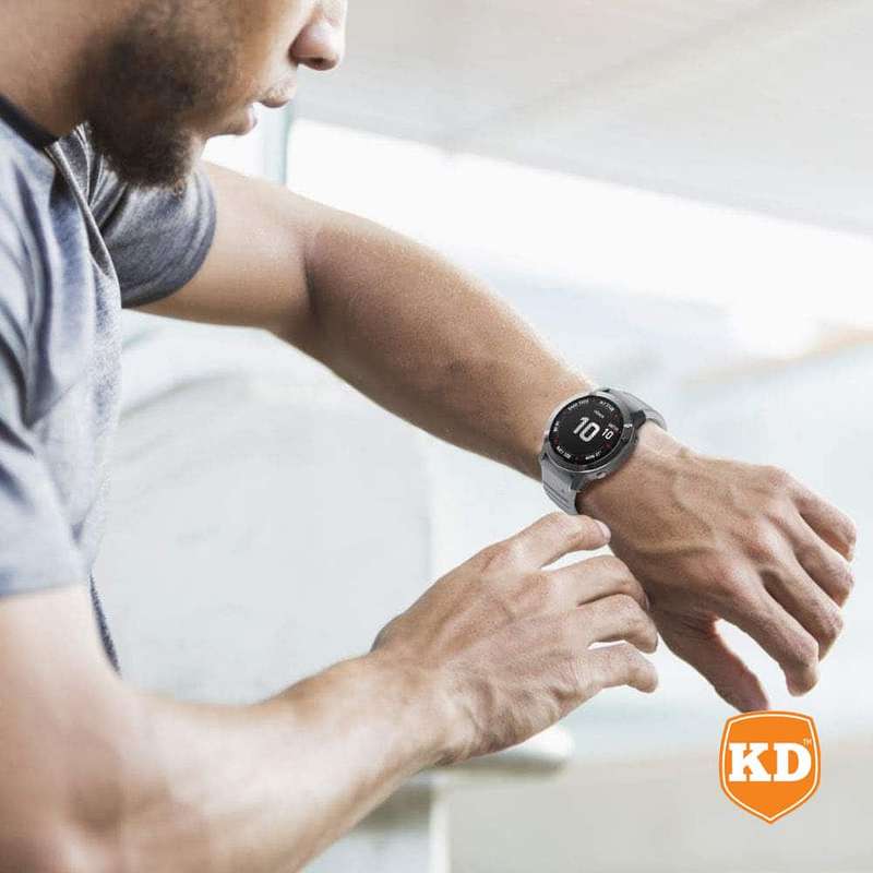 Killer Deals 22mm Silicone Strap for Garmin Fenix 5/ 6 / 7- Grey & Black- 2 Pack