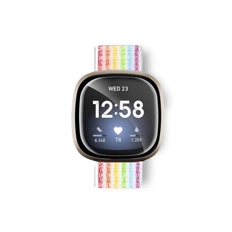 Killer Deals Replacement Woven Nylon Strap for Fitbit Versa 2- Rainbow