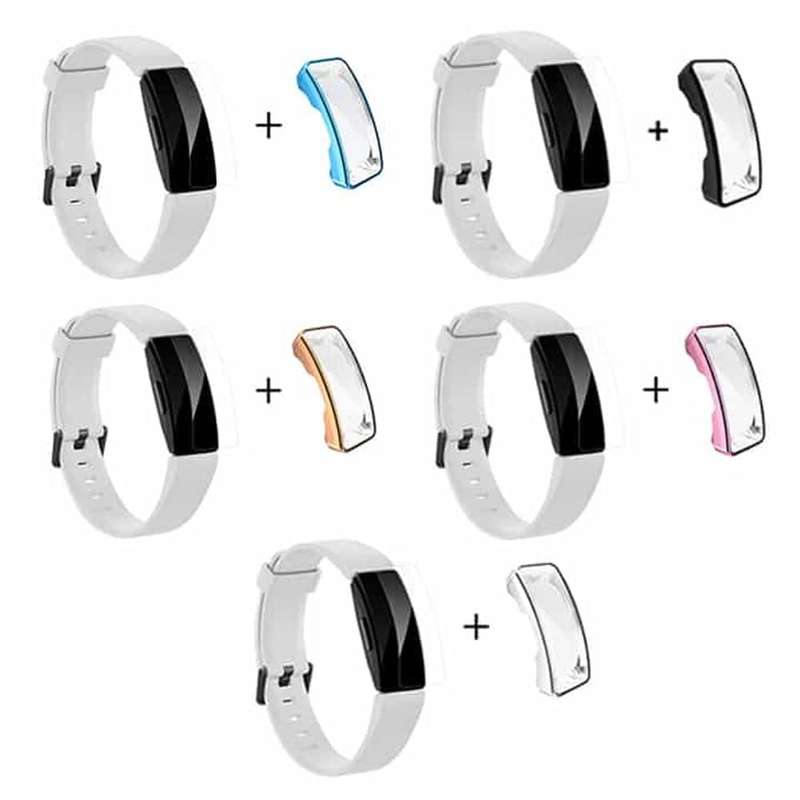 Killer Deals Fitbit Inspire/HR TPU case (Silver) + screen protector Combo