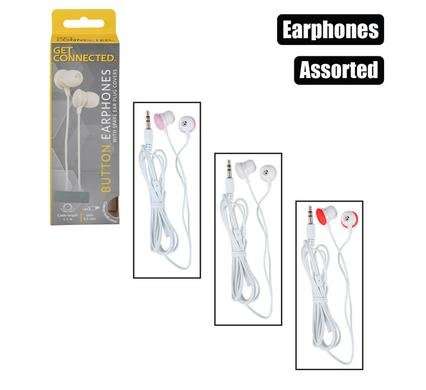 Earphones mini "ear drops" assorted colours