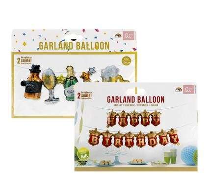 Banner balloon happy bday assorted