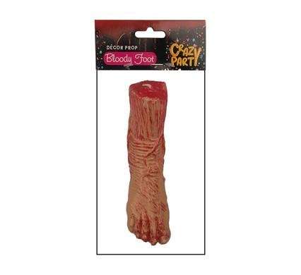 Party prop plastic bloody foot