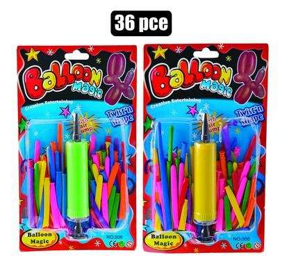 Balloons 36 Piece with air pump mix colours