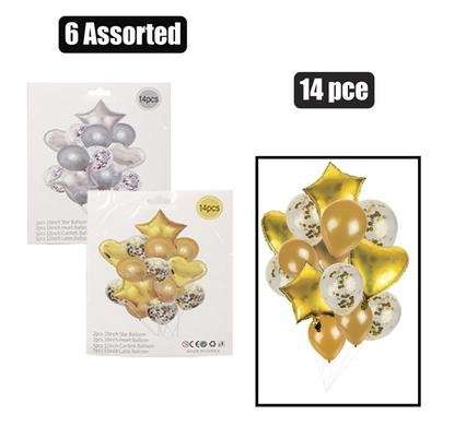 Balloon bouquet foil + latex 14 Piece