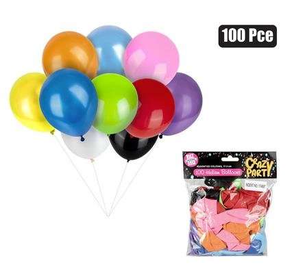 Balloons 100 Piece assorted colours
