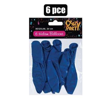 Balloons helium 6 Piece blue f-01