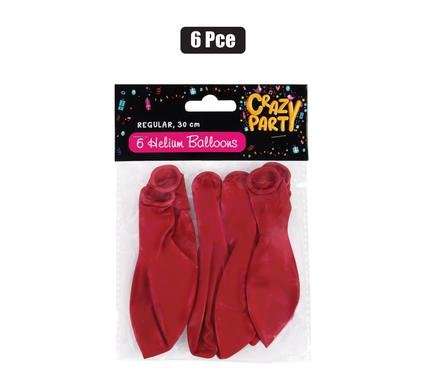 Balloons helium 6 Piece red f-01