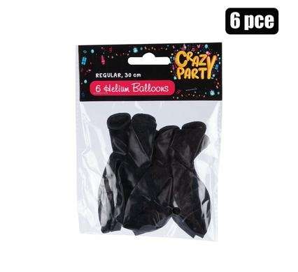 Balloons helium 6 Piece black f-01