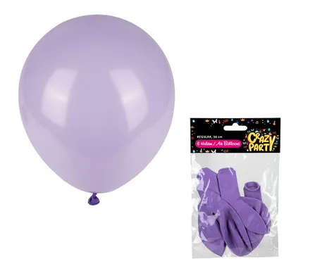 BALLOONS HELIUM 6 Piece PURPLE F-01