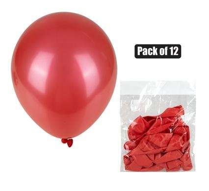 Balloons helium 1 Piece metallic red f-01