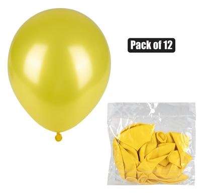 BALLOONS HELIUM 1 Piece METALLIC YELLOW F-01