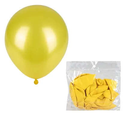 BALLOONS HELIUM 1 Piece METALLIC YELLOW F-01