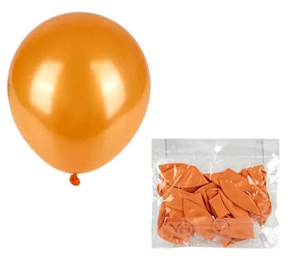 BALLOONS HELIUM 1 Piece METALLIC ORANGE F-01