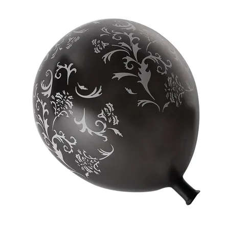 Black Patterned Balloon, 1-piece