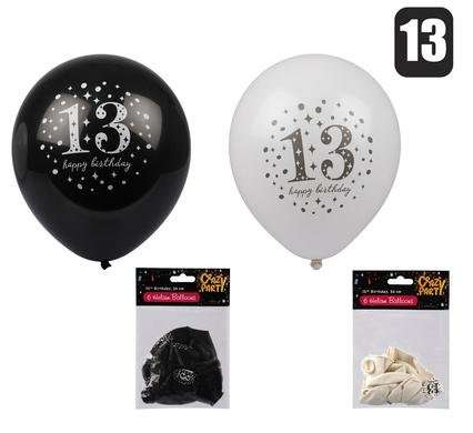 Balloons helium 6 Piece milestone 13 f-01