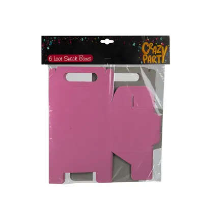 Party loot snack box 6 Piece pink