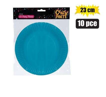 Party plates l/blue 23cm 10 Piece