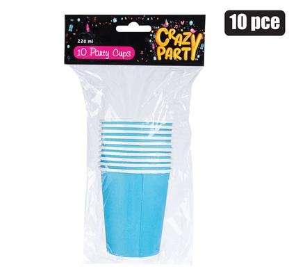 Party cups l/blue 10 Piece