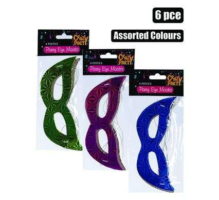 Party eye-mask 6 Piece assorted