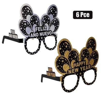 PARTY NEW YEAR PAPER GLASSES 6 Piece