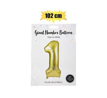 Balloon helium foil gold 1 106cm f-04