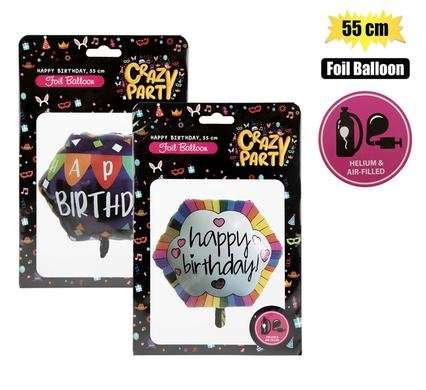 BALLOON HELIUM HEXGN ASTD2 HBD 55cm F-02
