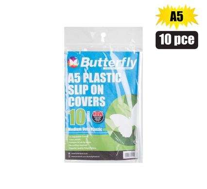BOOK COVER PLASTIC ADJUSTABLE A5 10 Pack