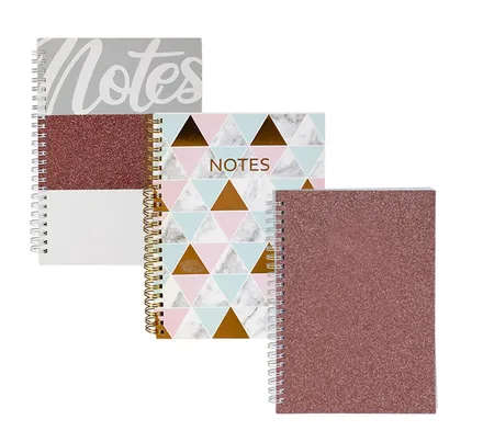 Notebook Soft Spiral Bound Glamour A5