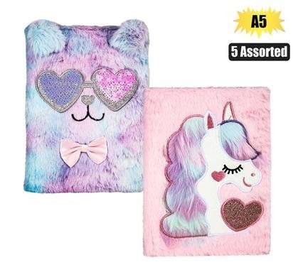 NOVELTY NOTEBOOK PLUSH A5