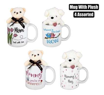 Mug occasions mom w/plush assorted