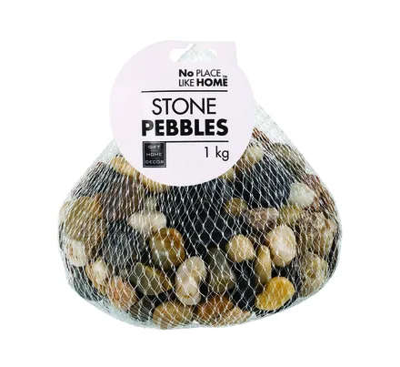 Pebbles riverstones 1kg mixed-col