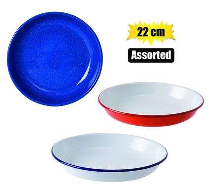 PLATE ENAMEL 22cm PASTA