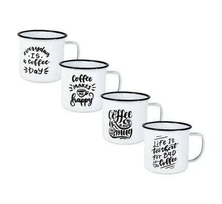 Mug enamel 8cm with sayings