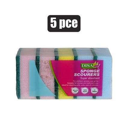 Scourer foam green pad 5 Piece rainbow