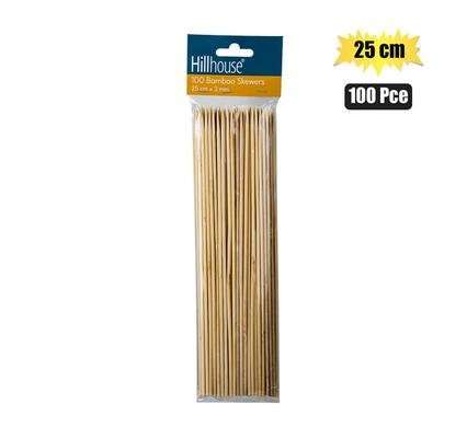Skewers bamboo 25cm 100 Piece 3mm home n leisure