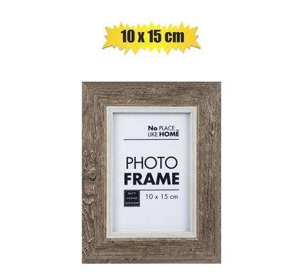 Picture-frame plastic woodgrain 10x15cm