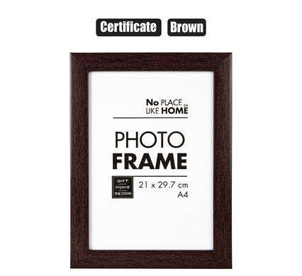 Picture-frame certificate plastic mahogany