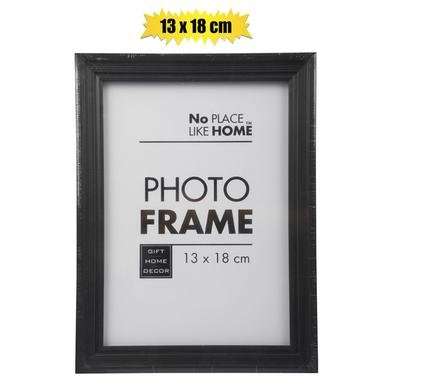 Picture-frame plastic black 13x18cm