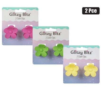 Hair claw clip mini flower 2 Piece
