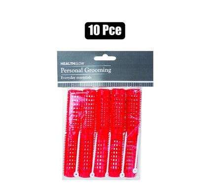 Hair curlers plastic 10 Piece small red