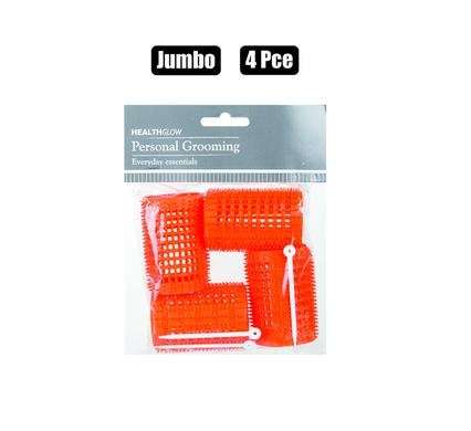 Hair curlers plastic 4 Piece jumbo orange