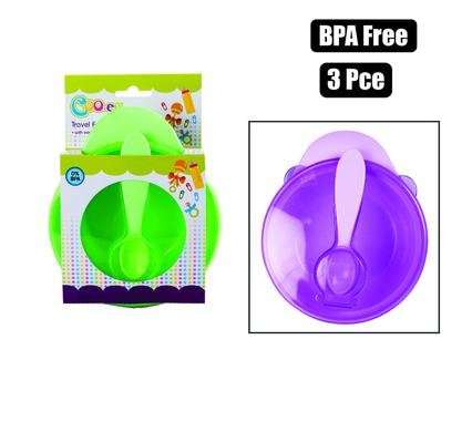 Cooey feeding bowl with lid and spoon
