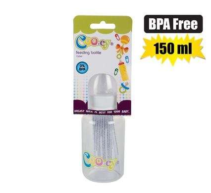 Cooey feeding bottle plastic 150ml round