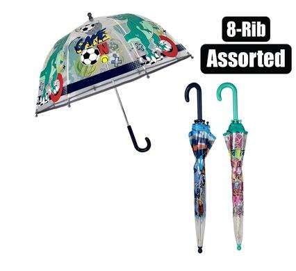 UMBRELLA KIDDIES 8-RIB 4-ASSTD