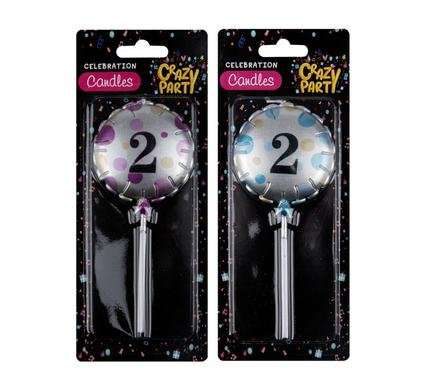 Candle birthday balloon round assorted-2