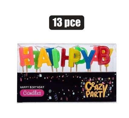 Birthday Candles, Colour Letters