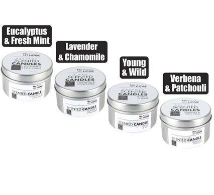 Candle in tin 6.6cm revive assorted